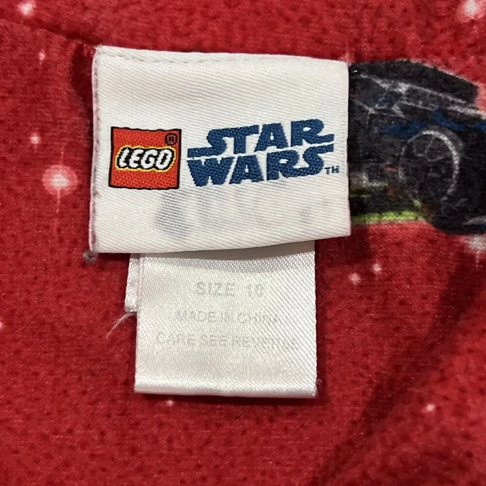 Vintage 2013 Lego Star Wars 2-Piece Pajama Set Luke Darth - Kids Size 10
